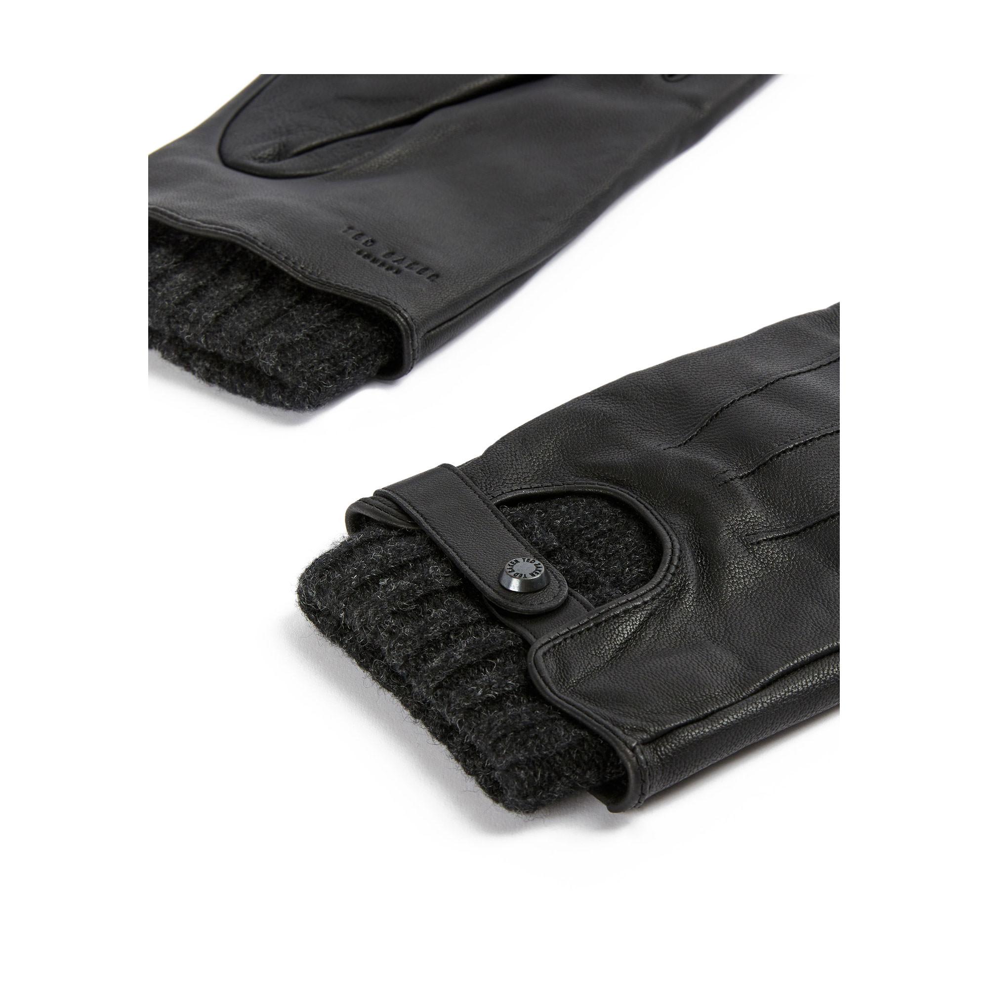 Satch Leather Knitted Gloves